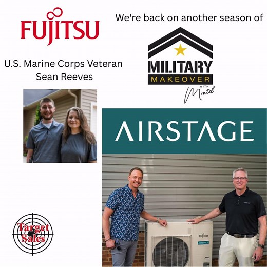 Fujitsu is back on another season of Military Makeover! In case you missed it checkout the #Fujitsu Airstage unit installed at this veteran's renovated home. Watch the clip here. https://www.youtube.com/watch?v=zEMUbjc9H84&list=PL-uzL1sUtCJ3OiNs25RrfsmT94TBv3AG- | Target Sales, Inc | Facebook