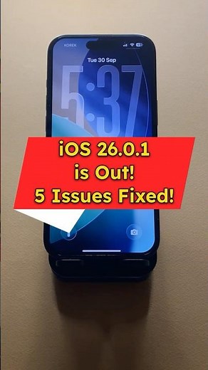 iOS 26.0.1 Fixes 5 Big Problems on iPhone! #ios26 #iphone #shorts