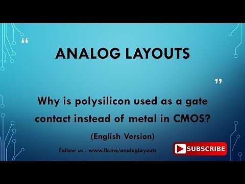 Why is polysilicon used as a gate contact instead of metal in CMOS ? - English Version