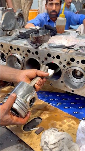 Amazing Piston Installation Trick for Diesel Engines #automobile #shorts #skill #fyp #ytshorts #reel