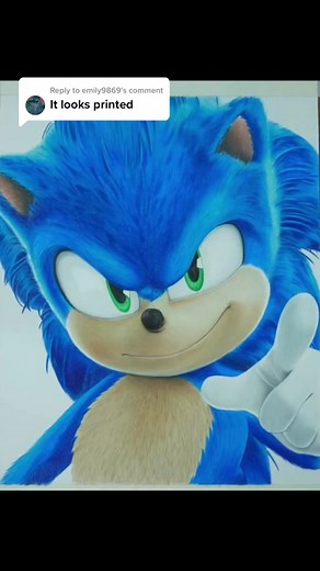 Realistic Sonic the Hedgehog Art Process Timelapse Video