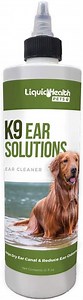 LIQUIDHEALTH K9 Dog Ear Cleaner Solution Ear Cleaning Drops with Boric Acid, 12 fl Oz