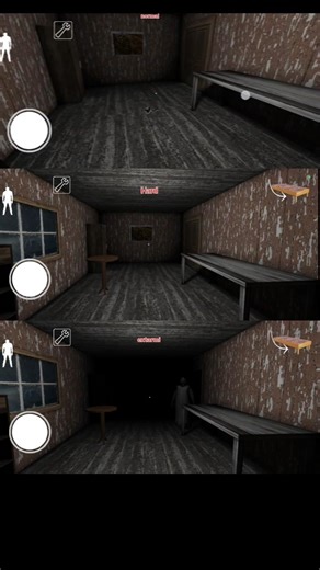 normal vs hard vs extermi in granny ch 1 #granny #horror