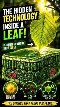 The INSANE Technology Hidden Inside a Leaf! #Shorts #Science #Biology #sciencefun #sciencemagic
