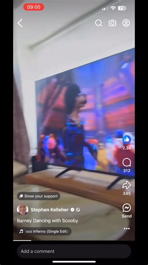 Barney makes up his own dance, he feels the music | Stephen Kelleher