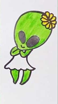 Alien Drawing 👽👽 Fast Sketching | How to Draw Alien | Easy Drawing for kids | Aiman Drawings 💖✨