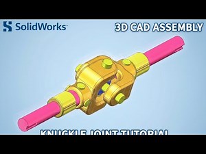 SolidWorks Knuckle Joint Assembly & Animation Tutorial | Complete 3D CAD Design #solidworks #3d