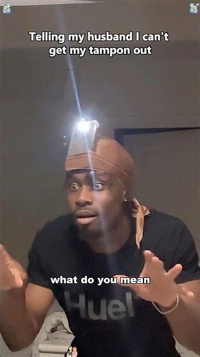 Telling my husband I can't get my tampon out🤣😅😀😂#couple #family #husbandwife #funnyshorts #fyp