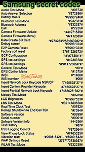 No. b42:-Samsung android secret codes 🕵🚀🤗🔥📲 #SAMSUNG #itelmobilemyanmar #xobitech05 #xiaomi #smartphones #itelmobile #indroid #Smartphone #socialmedia #computer @topfans | XobiTech 05