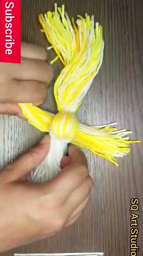 Easy DIY Pom pom birds With Wool. Home decoration idea
