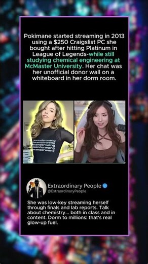 Pokimane started streaming in 2013 using a $250 Craigslist PC