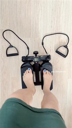 Portable Mini Stair Steppers with Resistance Bands for Exercise at Home, Black #fitness