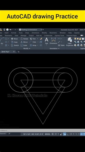 🔥Autocad practice drawing 🔥😱 | #autocad #autocadtutorial #autocadtips #ytshorts #shorts #engineer