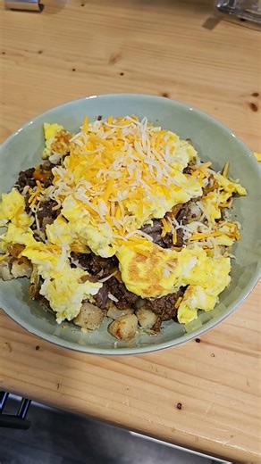 Beef Taco Breakfast Hash Plate 🍽 😋 #breakfast #food #cooking