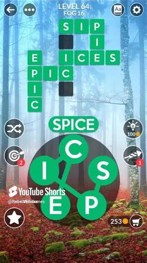 Wordscapes Forest Fog 16 Answers Level 64