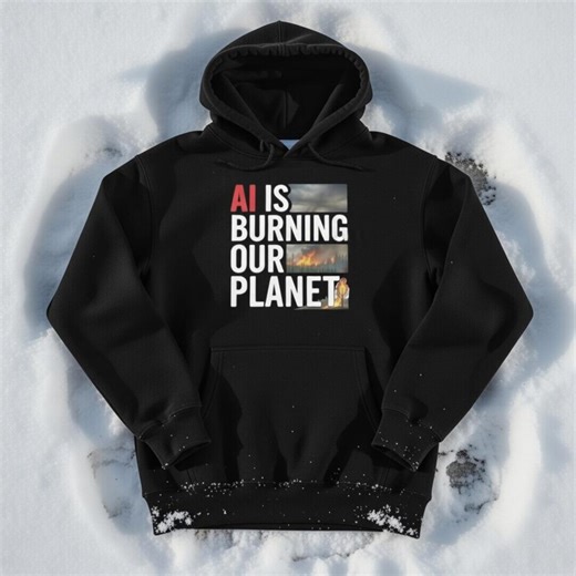 AI is Burning Our Planet Hoodie – Real World Series Sweatshirt by Dawnndawg - Etsy