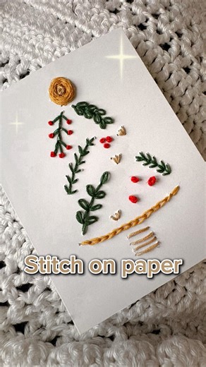 Stitch on Paper – Christmas Card Embroidery 🎄🧵
