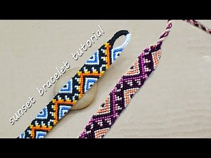 Sunset wave friendship bracelet tutorial step by step