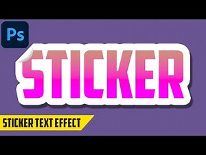 Sticker Text Effect in Photoshop Tutorial