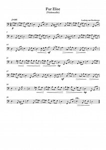 Für Elise (Beethoven) - Cello Sheet Music