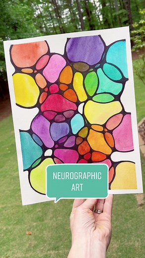 My anxiety has been through the roof lately. Doing Neurographic art really does seem to help. When im focused on lines and colors, everything else is quieter. #neurographicart #artforanxiety #arttherapy #mentalhealth #watercolor