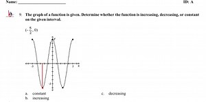 Name: \qquadID: Aba. 9. The graph of a function is given. Det... | Filo