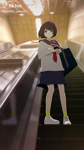 「何見てたの？」 #アニメを作ってみた #indie_anime #ダイナミック壁紙 #wallpaper #livewallpaper #アニメ #アニメーション #アニメ好き #アニメ好きと繋がりたい #blender #blender3d #3dcg
