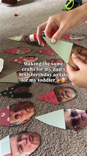 DIY Face Garland & Felt Crown for Dad’s 80th Birthday
