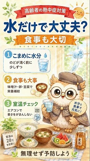 高齢者の熱中症対策｜水だけで大丈夫？ #管理栄養士