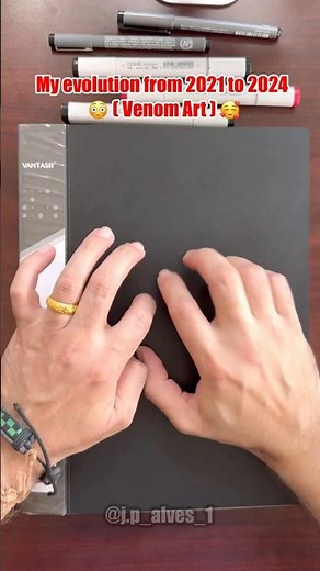 My evolution from 😳 2021 to 2024,Drawing (Venom Realistic) #venom #realistic #shorts #fanart #sony