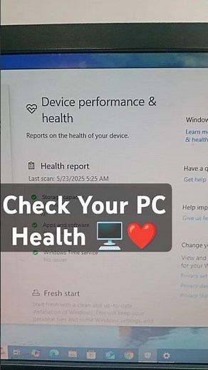 PC Health Check Trick ⚙️💡| How to check the health of PC | #youtubeshorts #shorts #windows