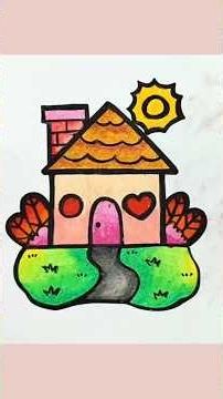 Mewarnai rumah mudah untuk anak TK #menggambar #mewarnai #coloring #housedrawing #easydrawing