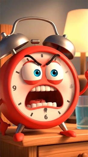 angry talking alarm clock #shortsfeed #shorts #cartoon #cartoonvideo