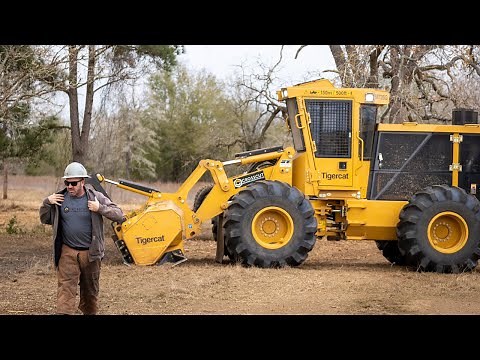 Land Clearing Ride Along in a 370hp Tigercat Super Mulcher