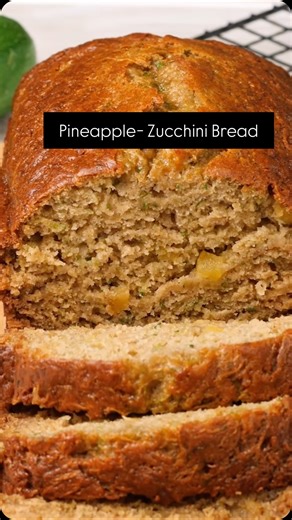 Comment “recipe” below, and I’ll send you the recipe for this super moist and delicious Pineapple Zucchini Bread😍 #pineapplebread #pineapplezucchinibread #zucchinibread #recipegirl https://www.recipegirl.com/pineapple-zucchini-bread/ | RecipeGirl