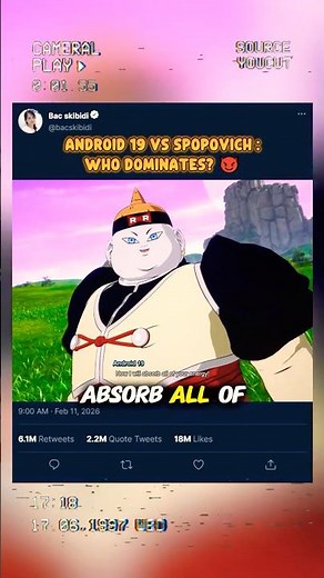 Android 19 vs Spopovich – Who dominates? 😈 #sparkingzero #crashout #knockout