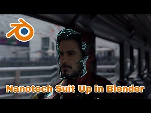 Iron Man Nanotech Suit Up VFX Test V2 - Made in Blender