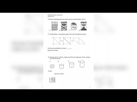 Rapid Mathematics Assessment for Grade 4 to 6