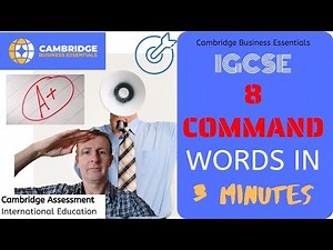 IGCSE Business Studies Command Words - Cambridge International Exams 2020 Syllabus