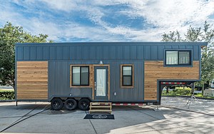 This Gorgeous Gooseneck Tiny Boasts a Full-Height Master Bedroom and Huge Walk-In Closet