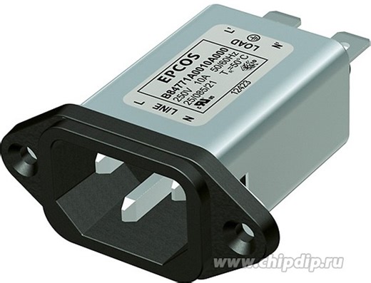 B84771A0006A000, AC Power Entry Modules Standard Filter 250volts 6A 0.173mA – купить оптом и в розницу