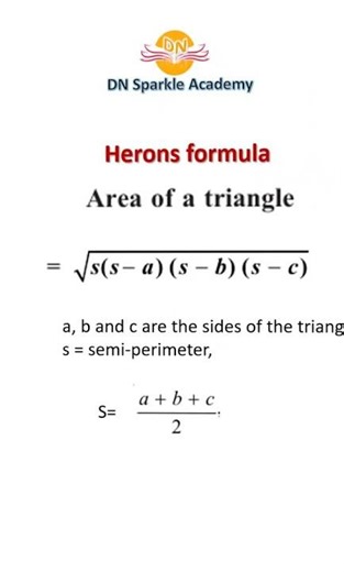 Heron’s Formula Trick | Learn in 1 Minute! 🔥 Class 8–10 Geometry Hack
