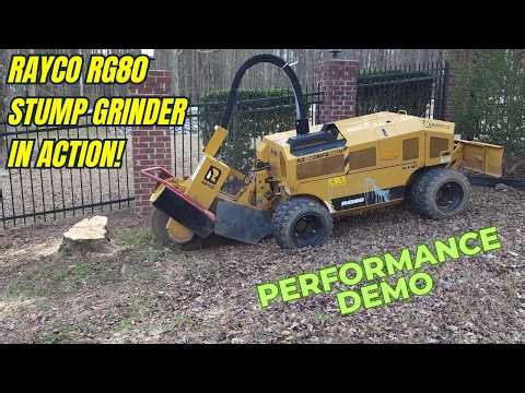 Rayco RG80 Stump Grinder in Action: Real Performance Demo 🛠️