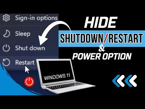 Keep Your PC Secure: How to Hide Shutdown & Restart or entire power option in Win 11 (Home & Pro)