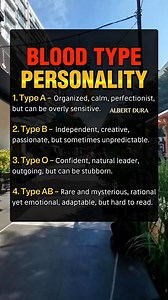 1K views · 17 comments | What Your Blood Type Reveals About You! 喝✨易 #bloodtypepersonality #psychologyfacts #MindBlowingFacts #DidYouKnow #personalitytypes #GlobalHealth #humanbehavior #Wellness #PsychologyTrivia #LifeFacts | Albert Dura | Facebook