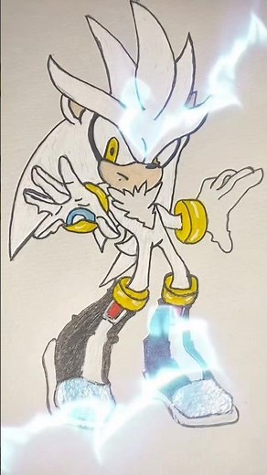 How to Draw Silver the Hedgehog with Power Effects ⚡ | Easy Step by Step Drawing CreativeArt #sonic
