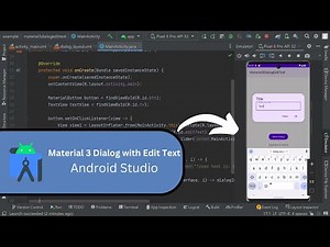 How to create Material 3 Dialog with Text Input Edit Text Android studio
