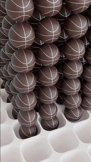 Basketballs Drop 3D Animation | Blender Short #basketball #3danimation #satisfying #animation