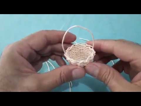 Cómo elaborar una mini canasta de mimbre