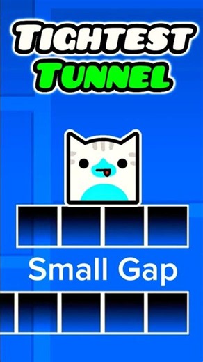 The SMALLEST Gap in Geometry Dash... 🤔 #geometrydash